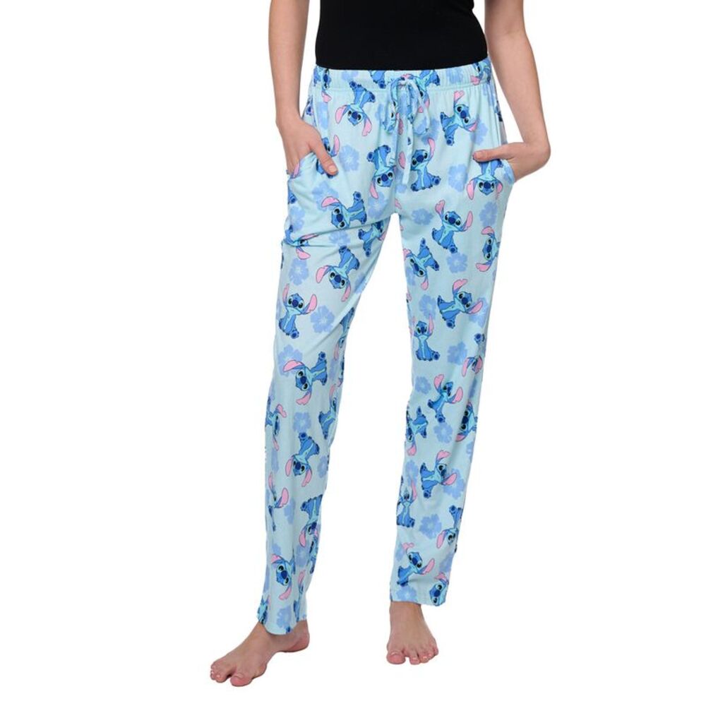 Disney Lilo and Stitch Women's Lounge Pajama Pants with Pockets PJ Pants Blue